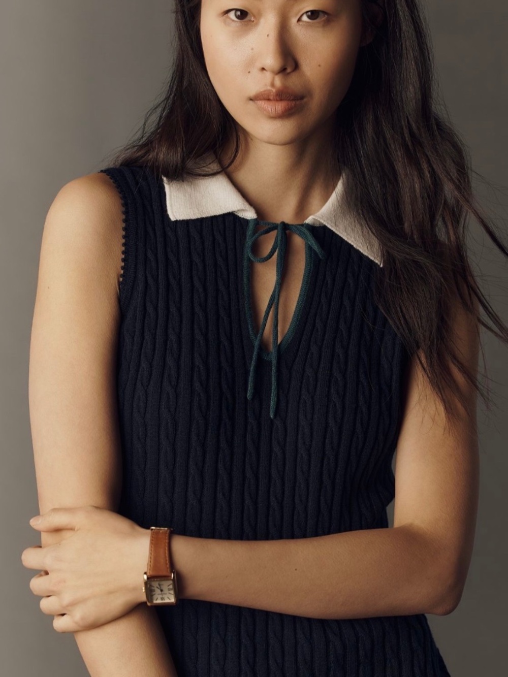 Rowing Blazers cable knit mini dress